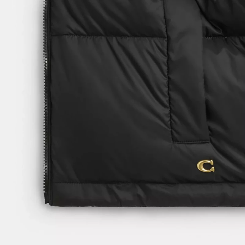 Leopard Print Reversible Puffer Jacket Recycled Polyamide