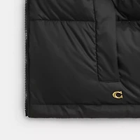 Leopard Print Reversible Puffer Jacket Recycled Polyamide