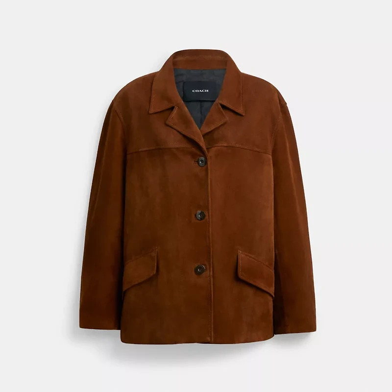 Sculpted C Suede Jacket