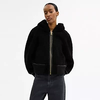 Reversible Shearling Hoodie