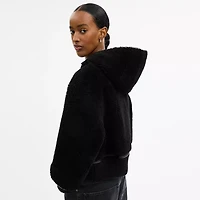 Reversible Shearling Hoodie