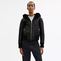 Reversible Shearling Hoodie