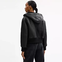 Reversible Shearling Hoodie
