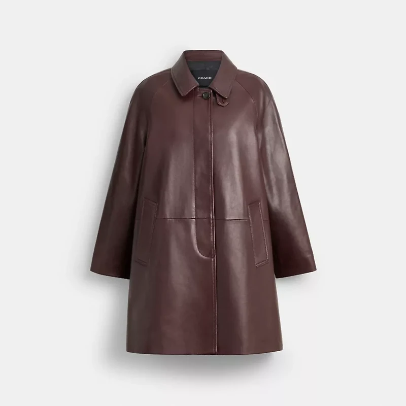 Leather Balmacaan