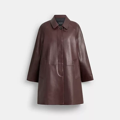 Leather Balmacaan