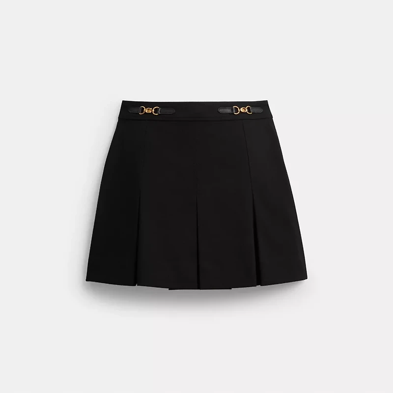 Sculpted C Pleated Skirt Recycled Polyester