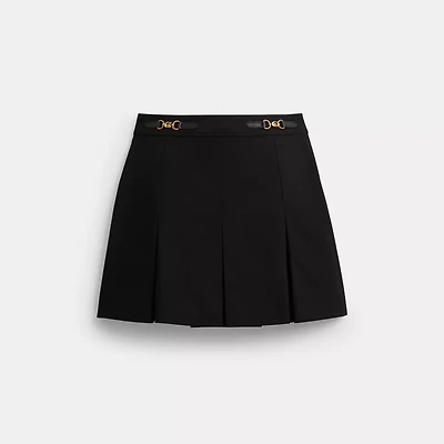 Sculpted C Pleated Skirt Recycled Polyester