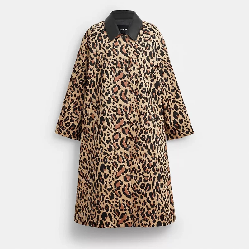 Leopard Print Balmacaan