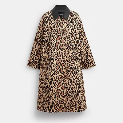 Leopard Print Balmacaan