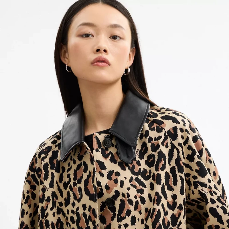 Leopard Print Balmacaan