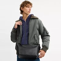Top Zip Messenger Bag In Signature Canvas
