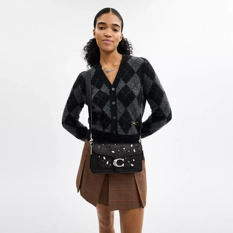 Tabby Shoulder Bag 26 With Crystal Embellishment