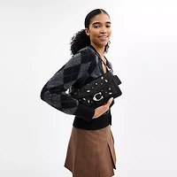 Tabby Shoulder Bag 26 With Crystal Embellishment