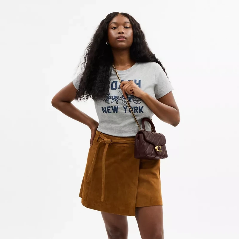 Tabby Top Handle Bag With Quilting