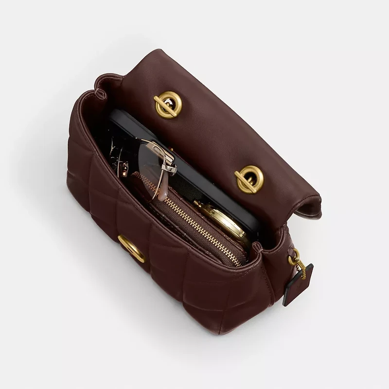 Tabby Top Handle Bag With Quilting