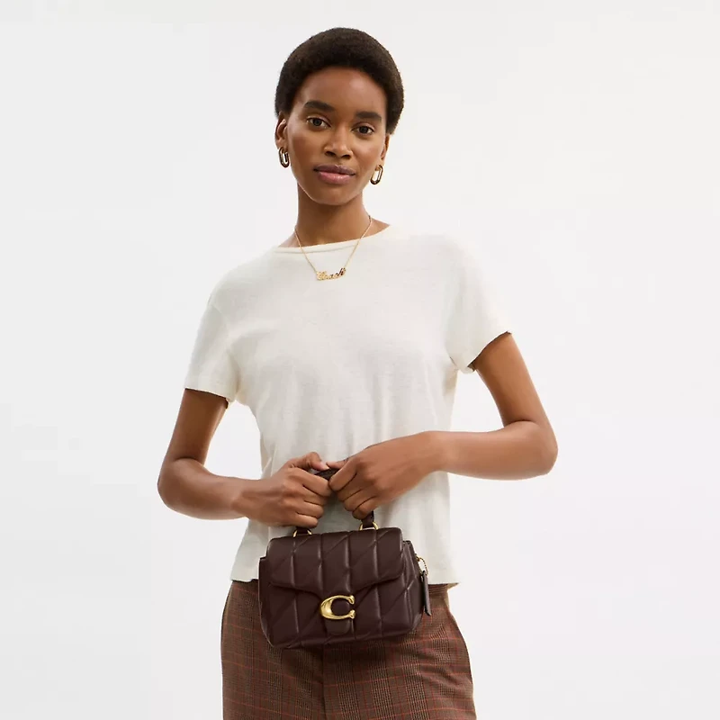 Tabby Top Handle Bag With Quilting