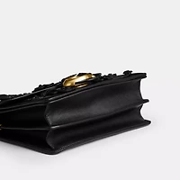 Chain Tabby Shoulder Bag With Floral Embellishment