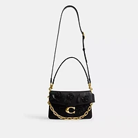 Chain Tabby Shoulder Bag With Floral Embellishment