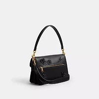 Chain Tabby Shoulder Bag With Floral Embellishment