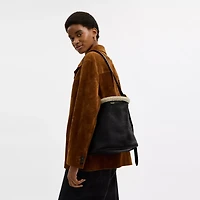 Bleecker Bucket Bag In Shearling