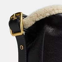 Bleecker Bucket Bag In Shearling
