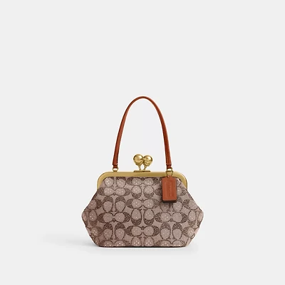 Kisslock Frame Bag 16 In Crystal Signature Jacquard