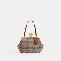 Kisslock Frame Bag 16 In Crystal Signature Jacquard