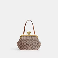 Kisslock Frame Bag 16 In Crystal Signature Jacquard