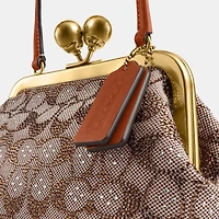 Kisslock Frame Bag 16 In Crystal Signature Jacquard