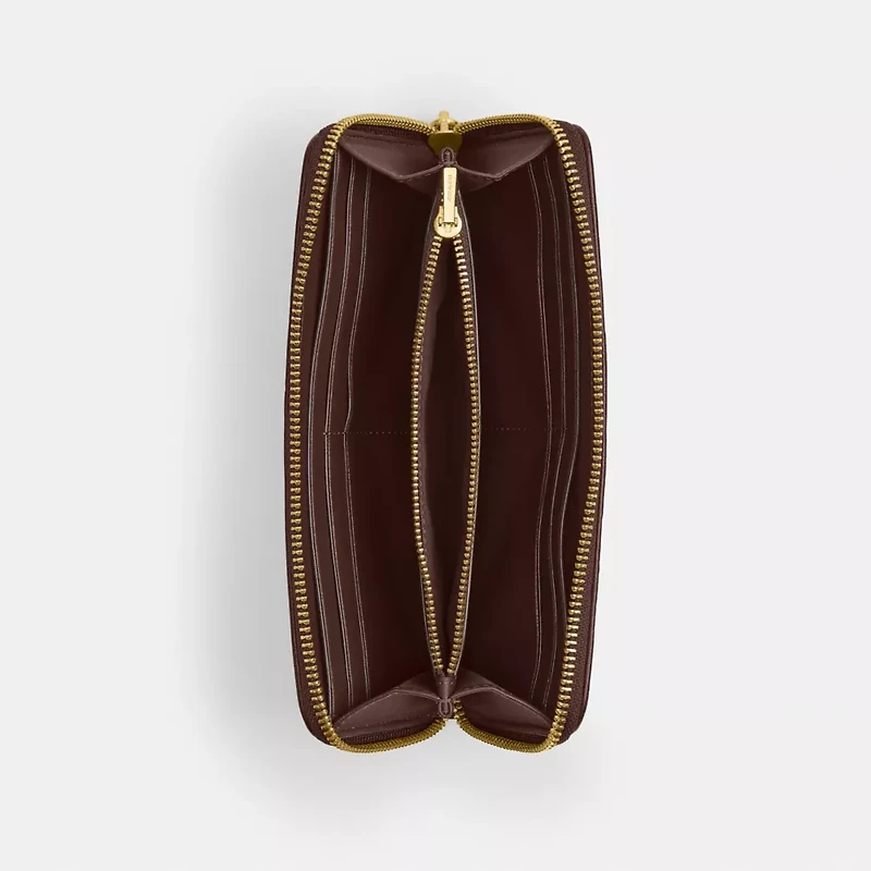 Essential Slim Accordion Zip Wallet In Signature Jacquard