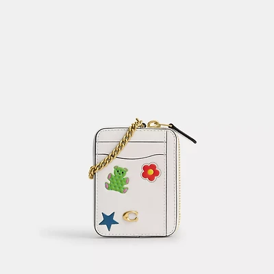 Essential Chain Card Case With Sticker Print