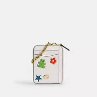 Essential Chain Card Case With Sticker Print