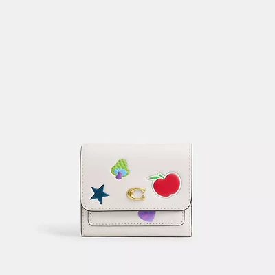 Mila Small Flap Wallet With Sticker Print