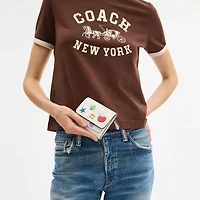 Mila Small Flap Wallet With Sticker Print