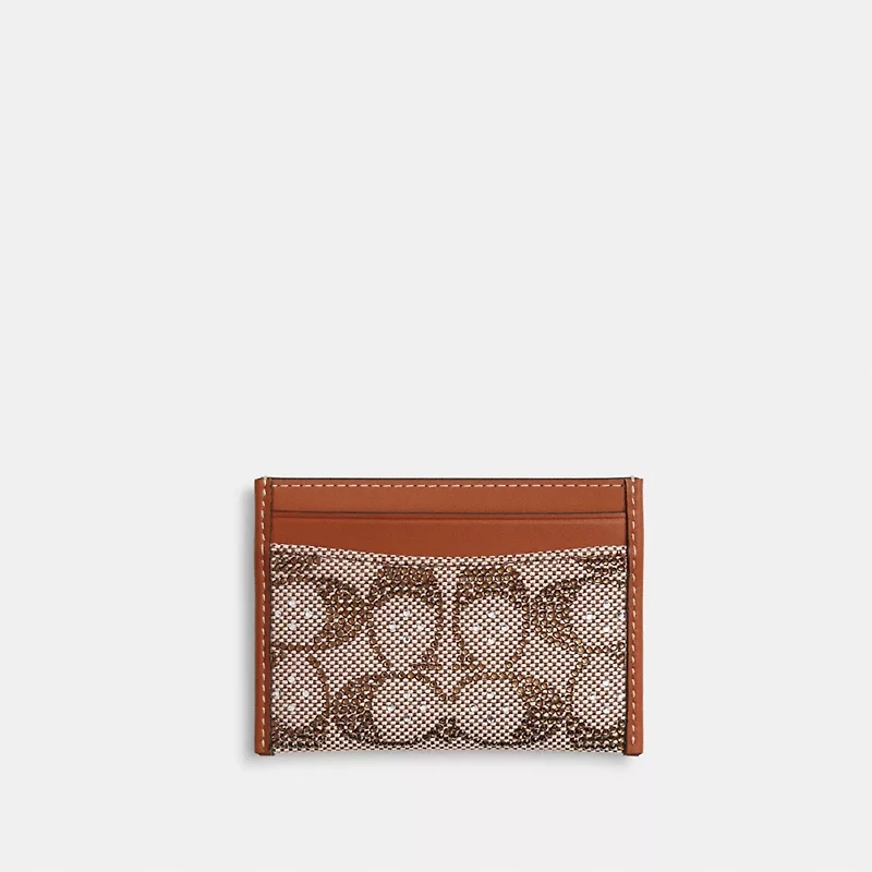 Essential Card Case In Crystal Signature Jacquard