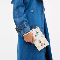 Essential Small Wristlet With Sticker Print