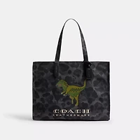 Tote With Camo Print And Rexy