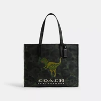 Tote With Camo Print And Rexy