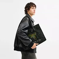 Tote With Camo Print And Rexy