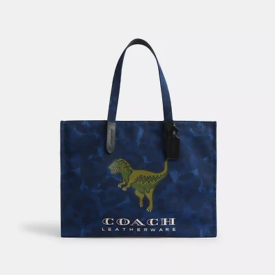 Tote With Camo Print And Rexy