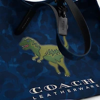 Tote With Camo Print And Rexy
