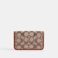 Essential Slim Card Case In Crystal Signature Jacquard