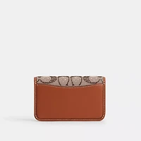 Essential Slim Card Case In Crystal Signature Jacquard