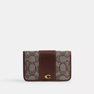 Essential Slim Card Case In Signature Jacquard