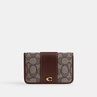 Essential Slim Card Case In Signature Jacquard