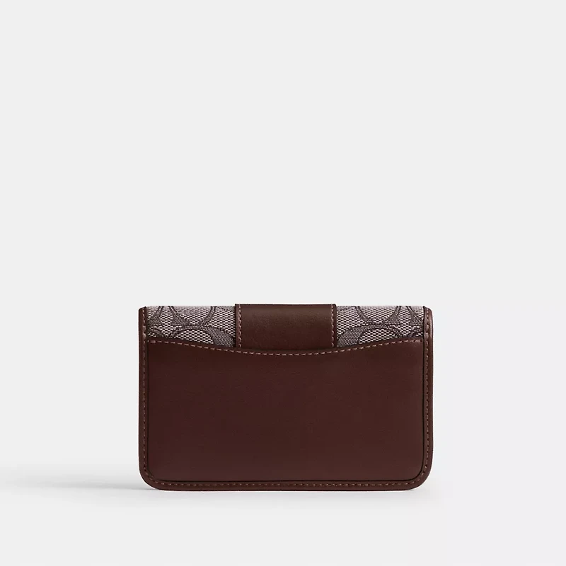 Essential Slim Card Case In Signature Jacquard