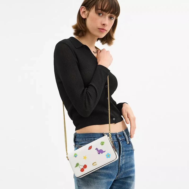 Mila Crossbody Bag With Sticker Print