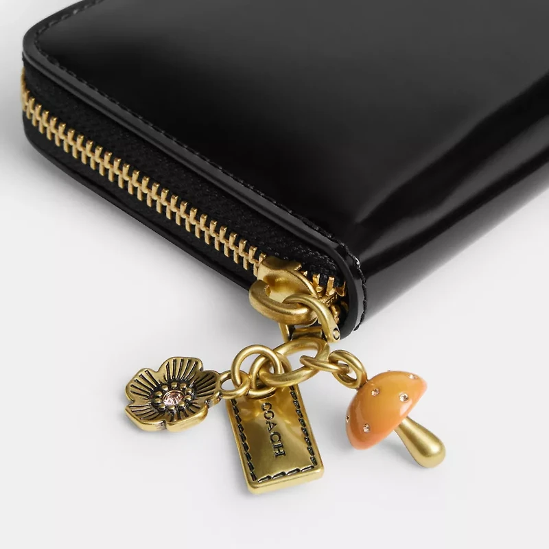 Essential Slim Accordion Zip Wallet With Charms