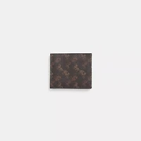 Restored Double Billfold Wallet With Horse And Carriage Print
