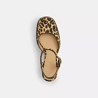 Tea Rose Pump With Leopard Print